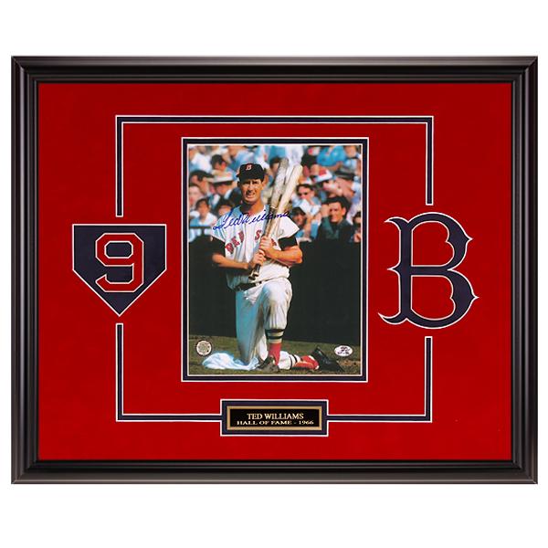 Ted Williams Boston Red Sox Framed 20x16 GFA: Ted "The Splendid Splinter" Williams baffled pitchers with his unprecedented ability to place a batted ball seemingly anywhere he wanted. Ted Williams inspired a generation's worth of fans while setti