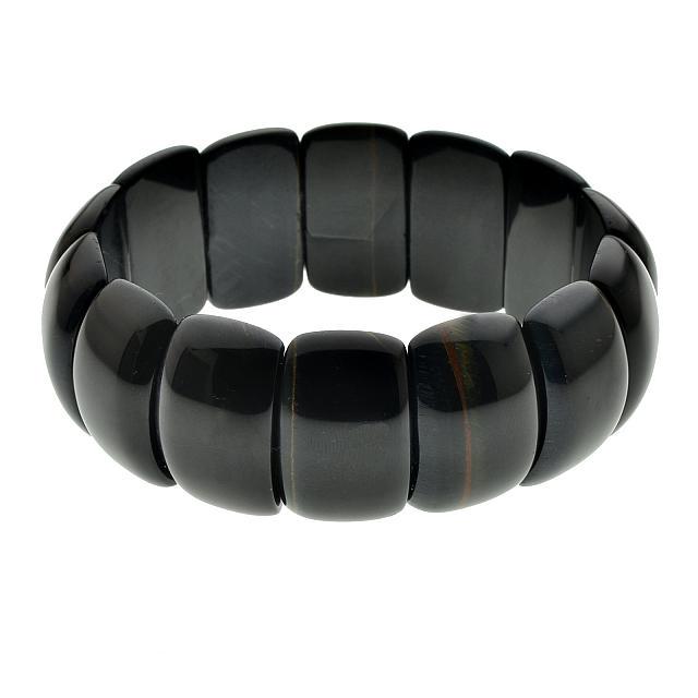 Rectangular Tiger Eye Stretch Bracelet (1 of 1)