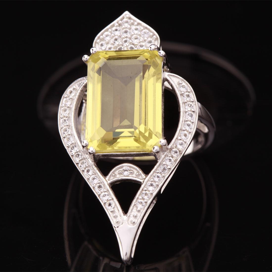 Size 7.5 Sterling Slv Color Changing Stone Ring (1 of 3)