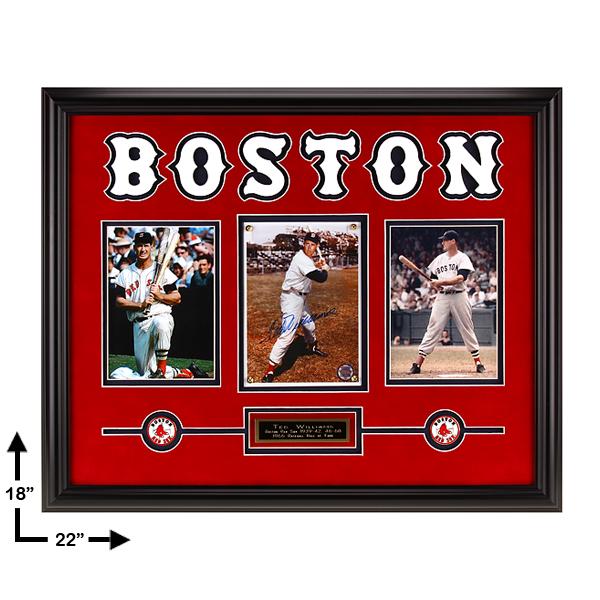 Ted Williams Boston Red Sox Framed 20x16 GFA: Ted "The Splendid Splinter" Williams baffled pitchers with his unprecedented ability to place a batted ball seemingly anywhere he wanted. Ted Williams inspired a generation's worth of fans while setti