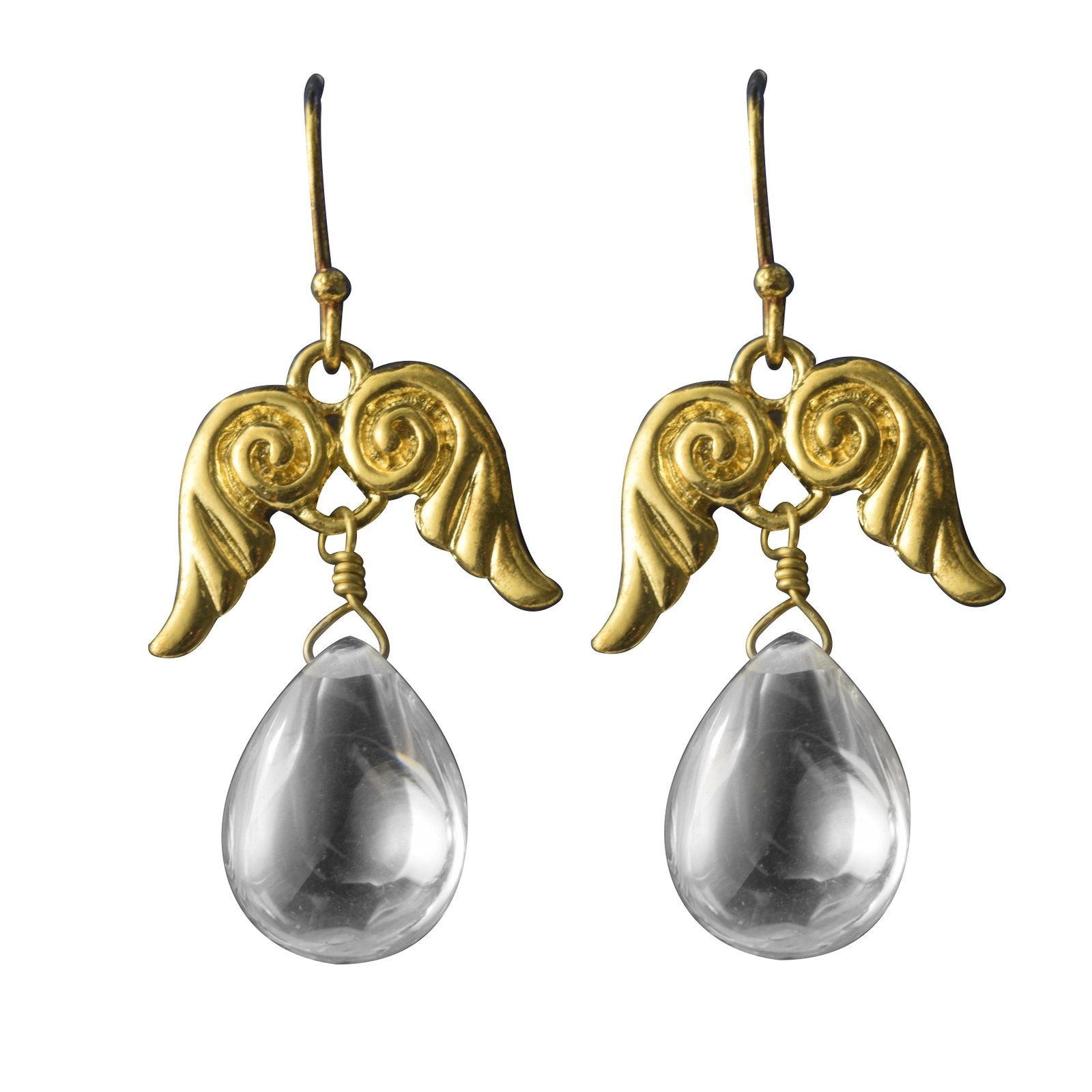 Temple St Claire Wing Dangle Earrings: • Temple St Claire • Design: Angel Wing • Secure Clasp • Gleaming rhodium over fine sterling silver • Disclaimer: Gemstones may feature inclusions or imperfections and th