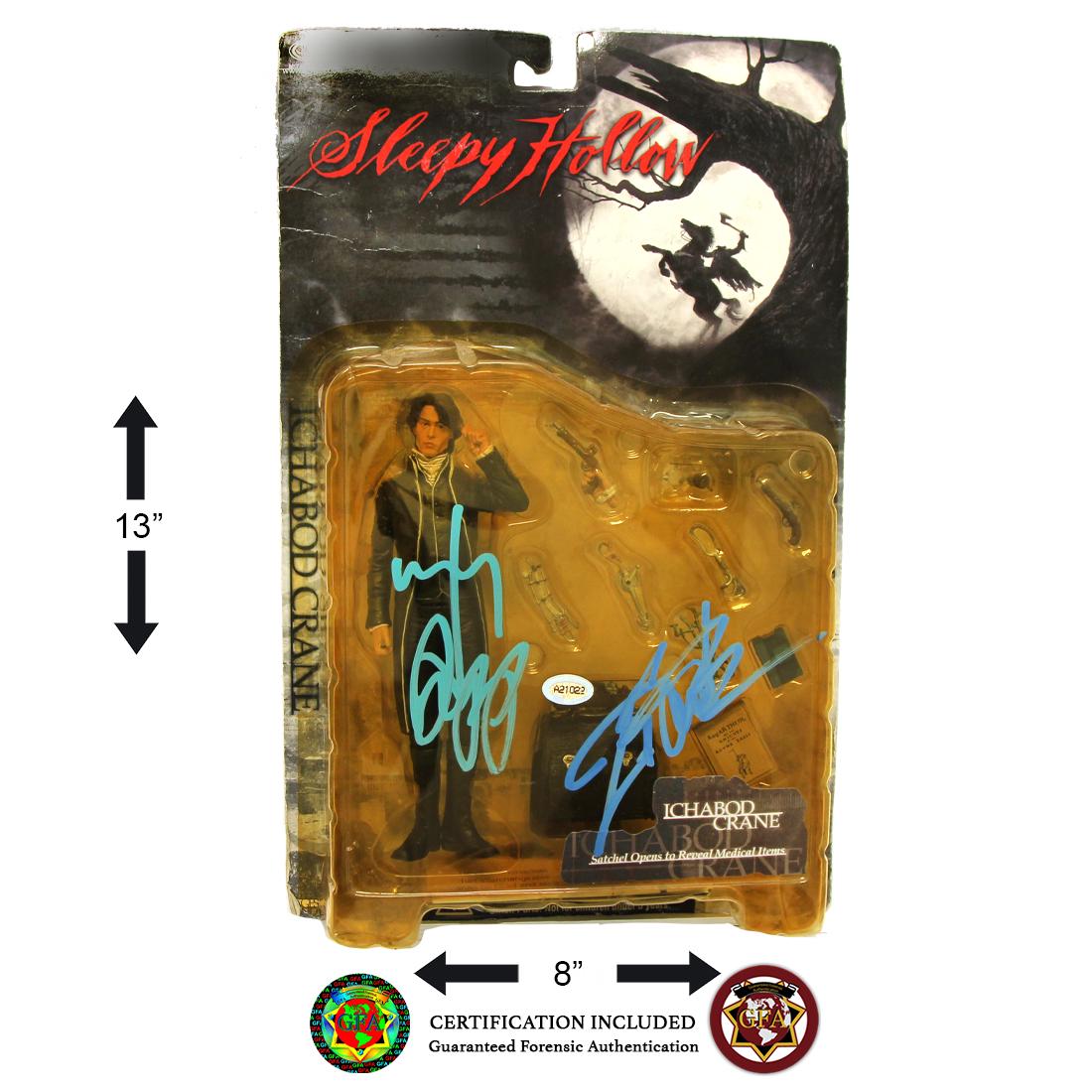 Tom Mison Signed Ichabod Crane Action Figure: Tom Mison (was born on July 23, 1982) Tom Mison signed Ichabod Crane Action Figure and Package. Tom Mison signed on the front of the package with across the front of action figure Bold, Large, Crisp a