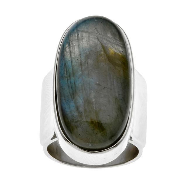 Sterling Silver Oval Labradorite Ring-SZ 6 (1 of 1)