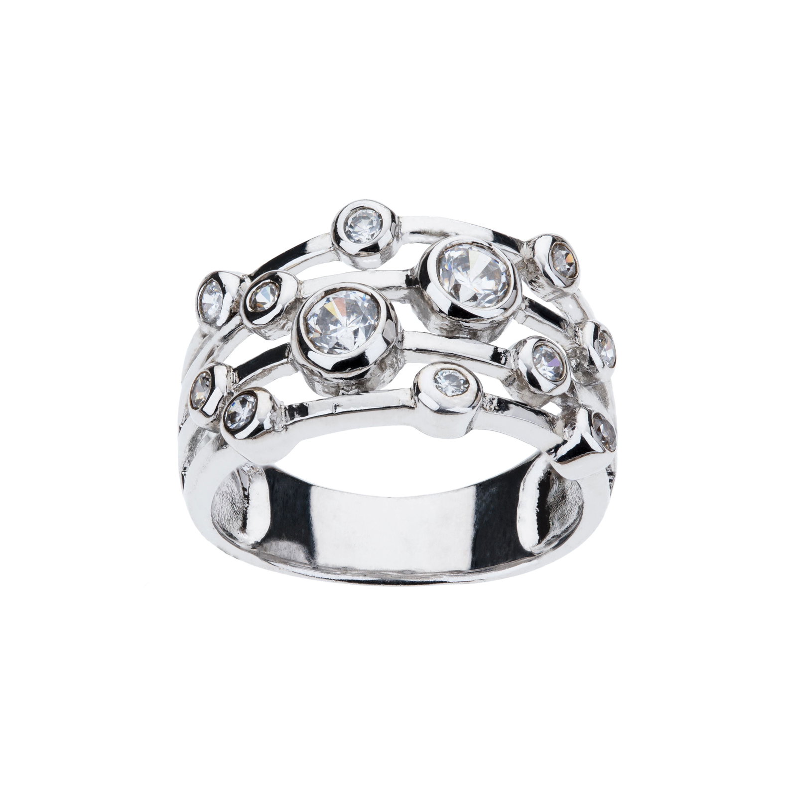 Silver Tone Bubble Ring-SZ 8 (1 of 2)