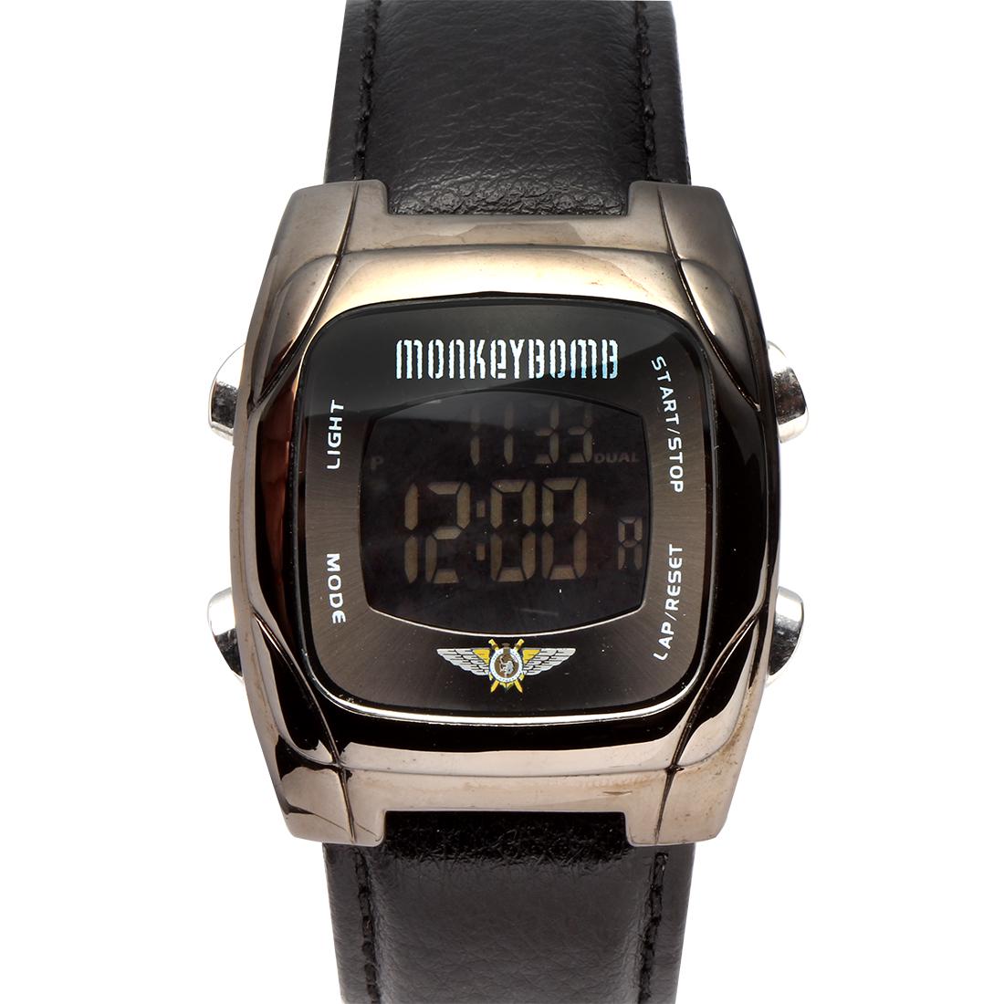 Monkey Bomb Casual Digital Leather Men's Watch (1 of 3)
