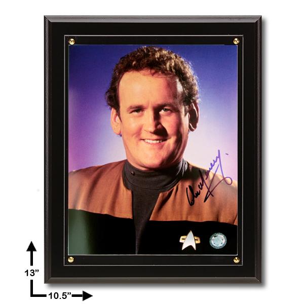 Colm Meaney Star Trek:10.5x13 Black Plaque Signed 8x10v: Colm Meaney Star Trek: Deep Space Nine 10.5x13 Black Plaque Signed 8x10v GFA