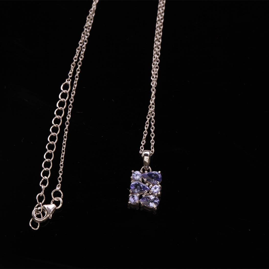 Tanzanite Sterling Silver Pendant W/ Chain (1 of 1)