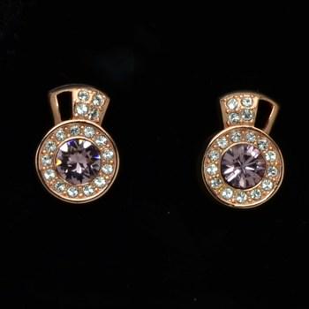 18K Rosegold Tone Swarovski Elements Stud Earrings (1 of 1)