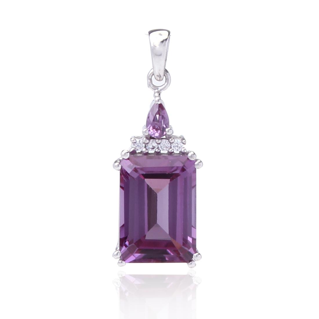 Sterling Alexandrite And White Zircon Pendant (1 of 2)