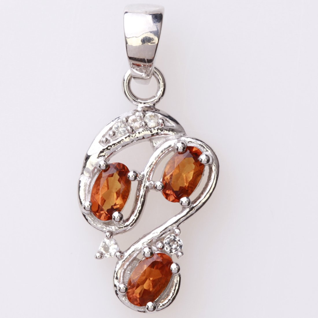 Madeira Citrine & Topaz Swirl Sterling Slv Pendant (1 of 1)