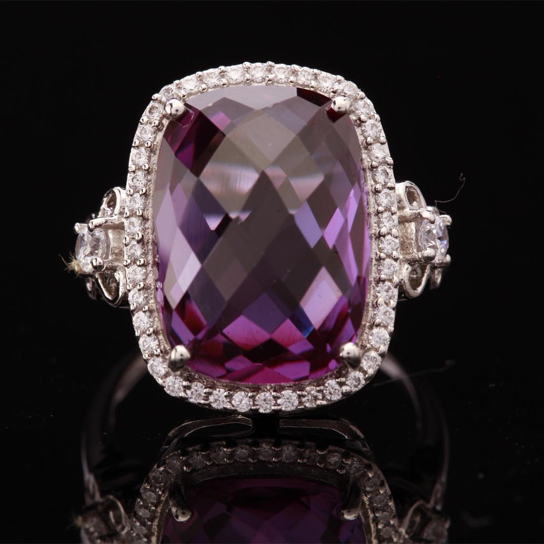 Size 9 Sterling Syn Alexandrite Statement Ring (1 of 3)