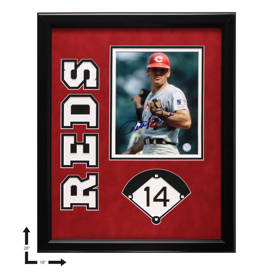 Pete Rose Cincinnati Reds 20x16 Framed signed GFA (1 of 1)