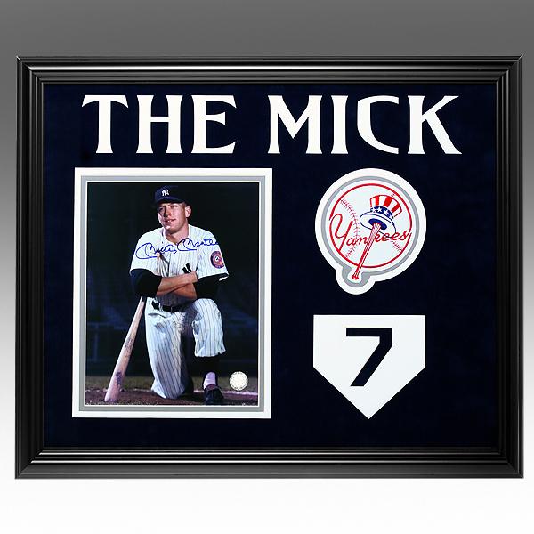 Mickey Mantle New York Yankees Framed signed GFA: Mickey "The Mick " Mantle from 1951 to 1968 patrolled center field with an unprecedented grace that left all privileged enough to see him play with memories to last a lifetime. Mickey Mantle was a sta