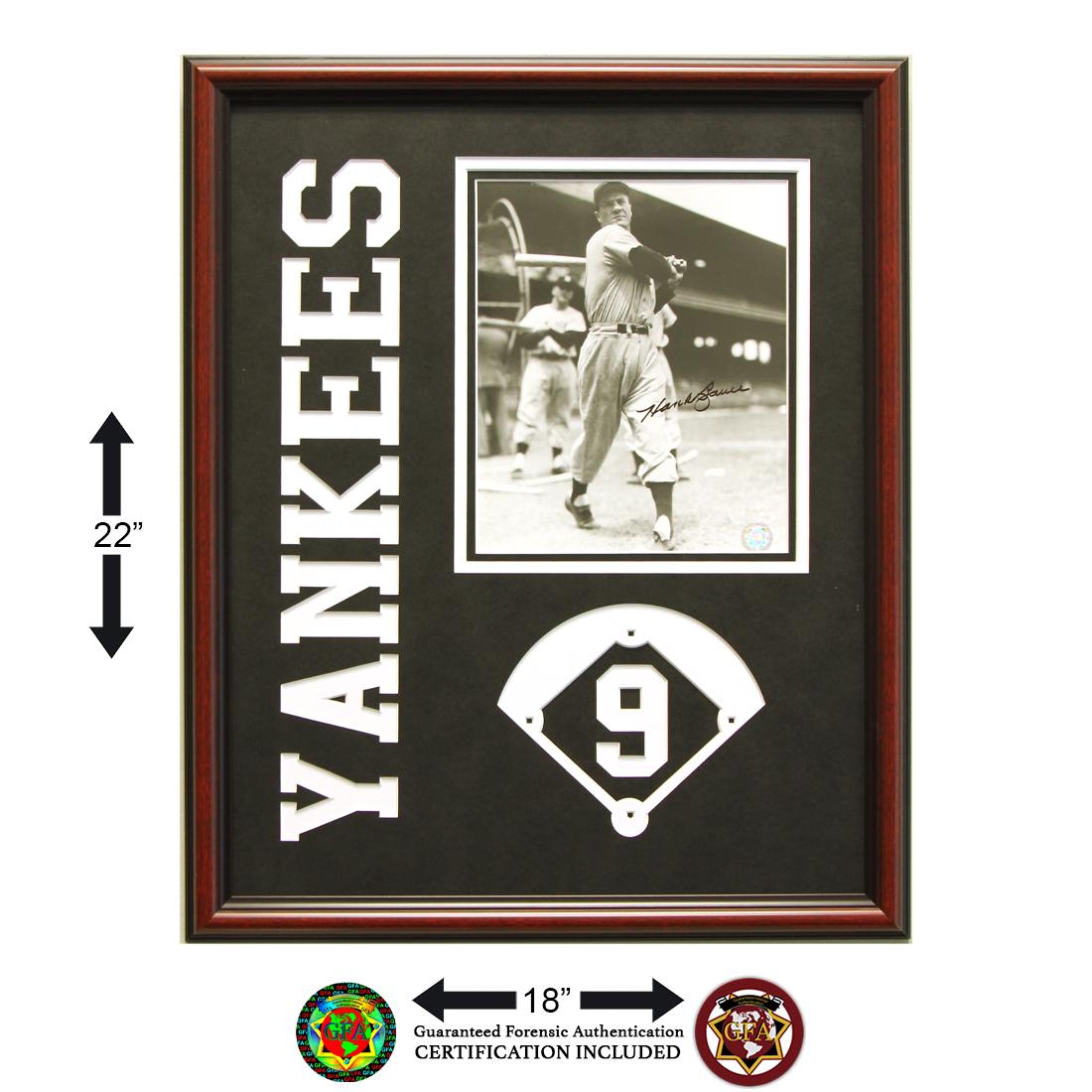 Hank Bauer New York Yankees Framed Signed GFA (1 of 1)
