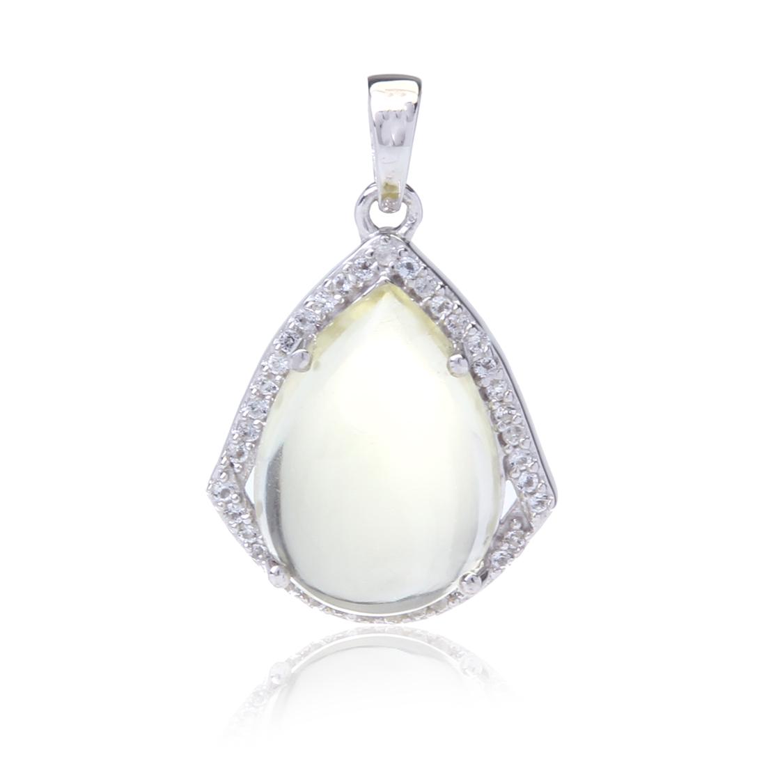 Sterling Silver Lemon Topaz White Topaz  Pendant (1 of 2)