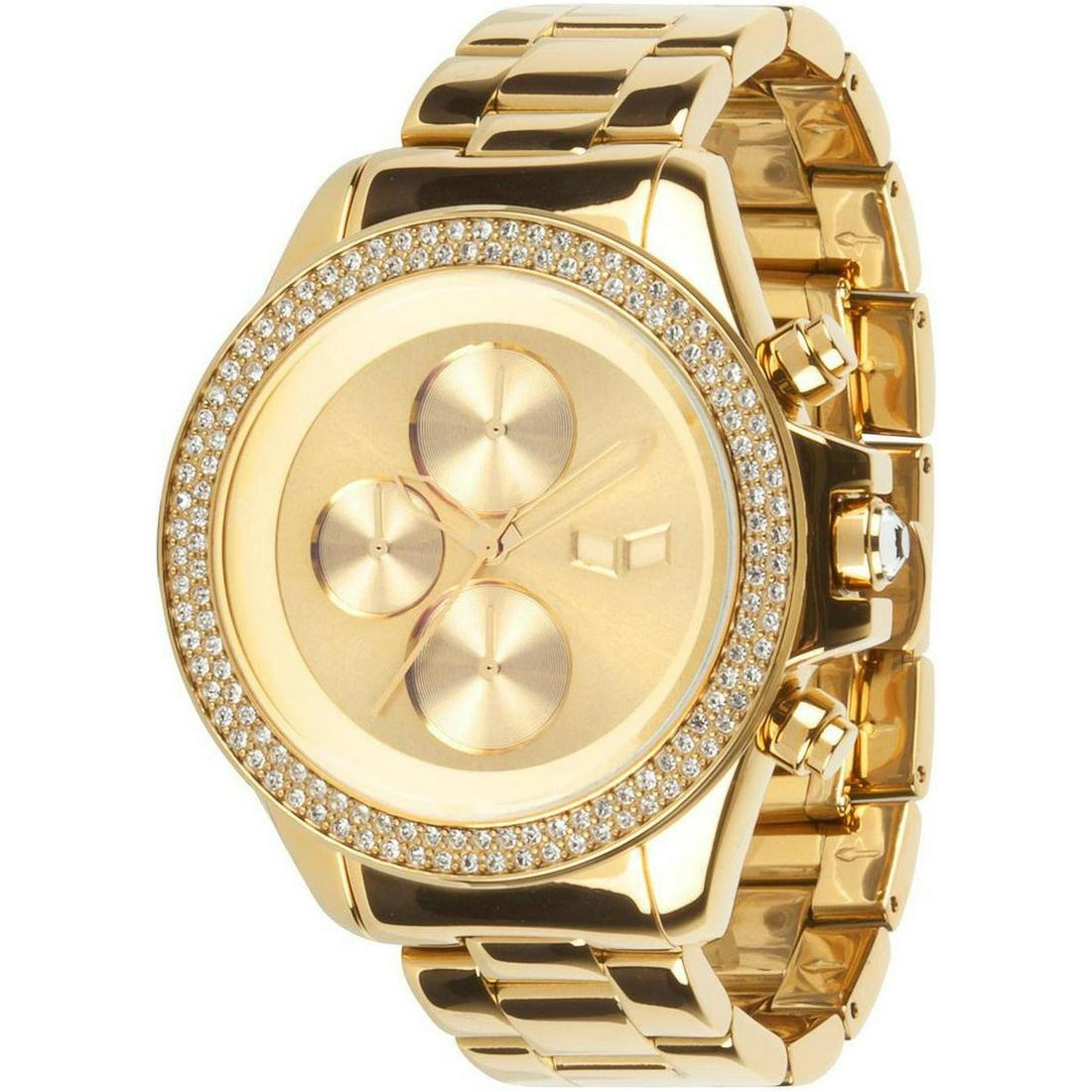 Vestal Swarovski Gold Watch: The ZR2 Swarovski is a lot of glamor captured in the perfectly-sized 43mm case. Its a premium Miyota chronograph wrapped in minimalist magic. A polished stainless steel case includes an extra thick ra