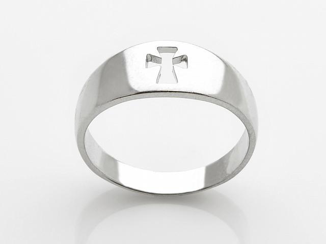 Sterling Silver Cross Band Ring-SZ 11 (1 of 1)