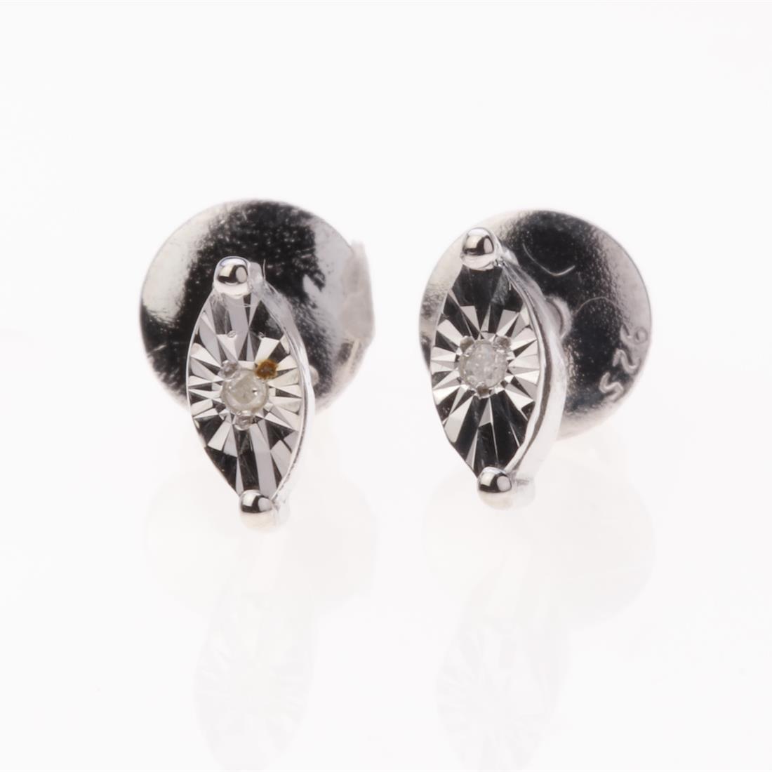 Marquise Illusion Setting Diamond Stud Earrings (1 of 2)