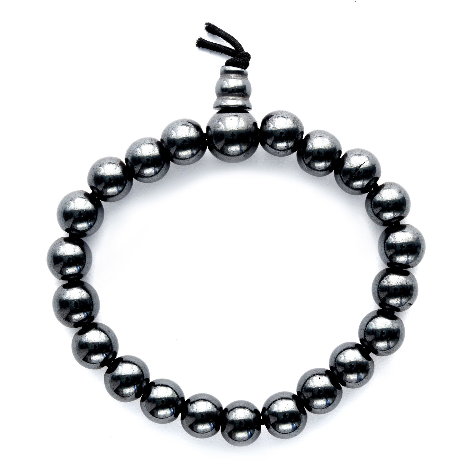 Hematite Bead 6" Bracelet: • Stone: Bead • Color: Hematite • Length: 6 inches • Disclaimer: Gemstones may feature inclusions or imperfections and the images are enhanced.