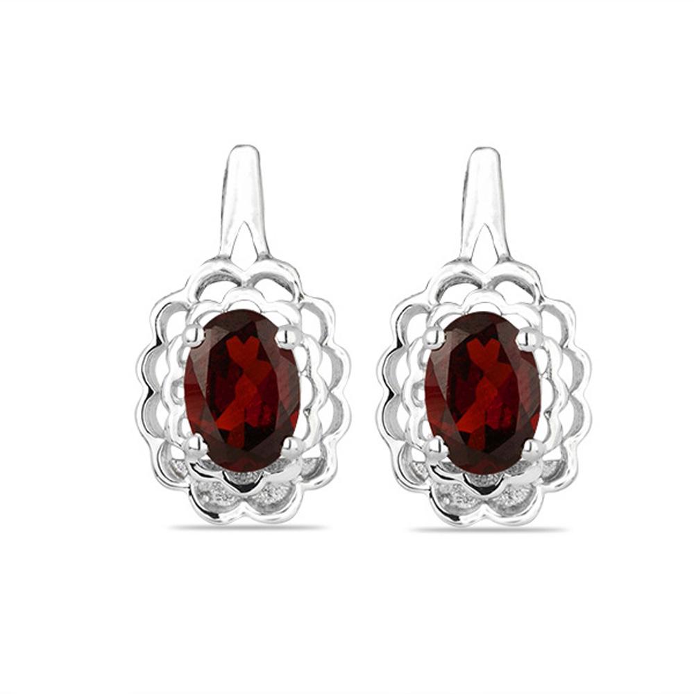 1.95ct Garnet 925 Sterling Silver Earrings (1 of 2)
