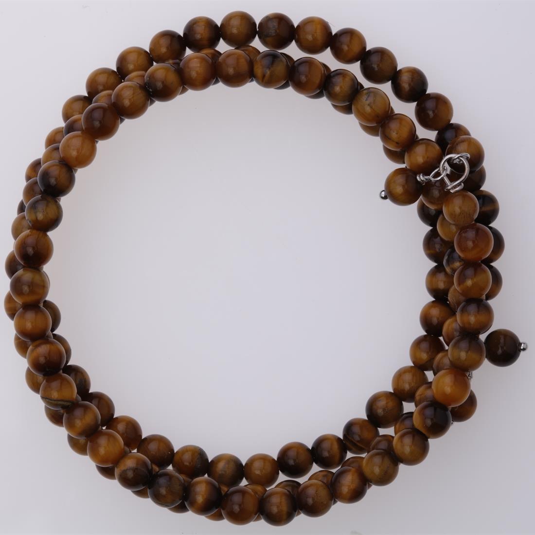 Tiger Eye Coil Wrap Bracelet (1 of 3)