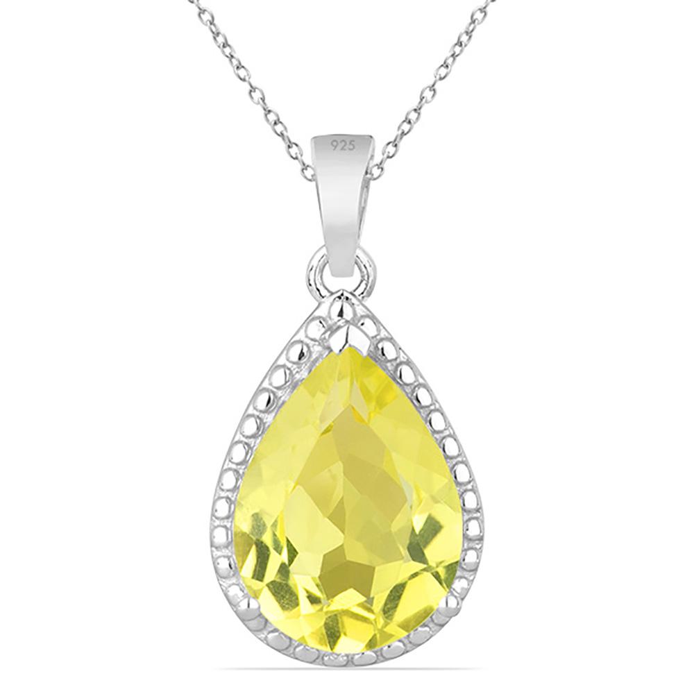 6.75ct Cabachon Lemon Topaz Pendant in S.Silver: 16X12MM Cabachon Lemon Topaz Total Carat Weight is 6.75 ct Total Total Gram Weight is 4.75 gms.