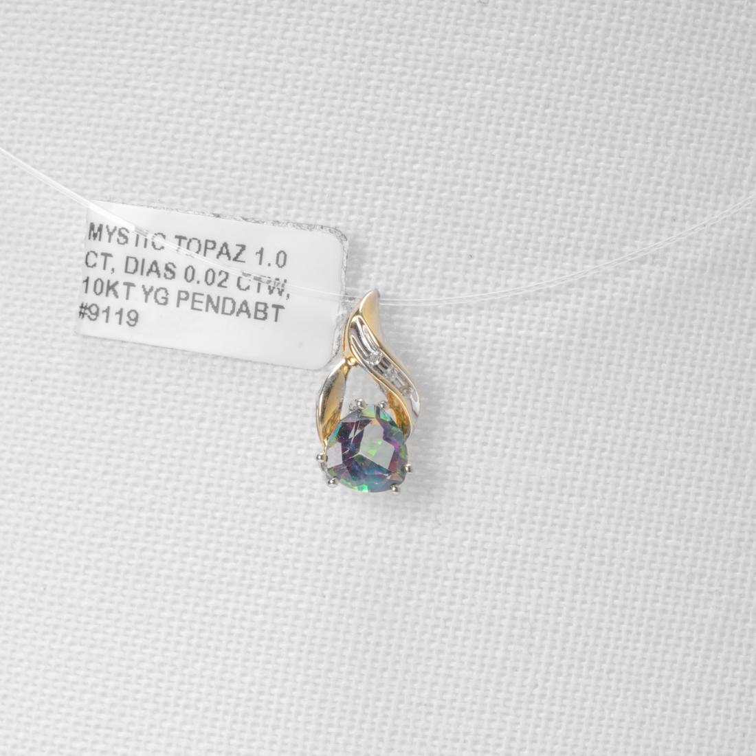 1.0ct Mystic Topaz Stone in 10k Gold and Diamond (1 of 2)