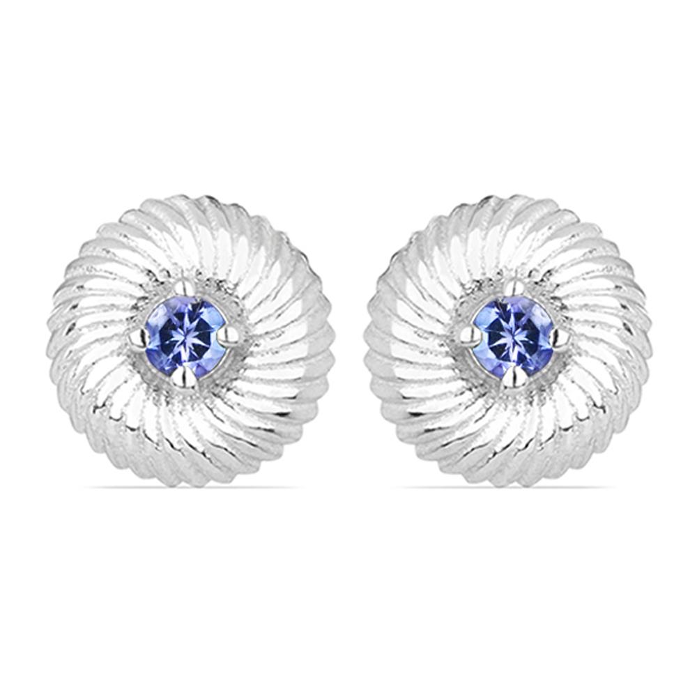 0.20ct Tanzanite 925 S.Silver Classic Earrings: 3MM Round Shape Blue Tanzanite.Total Carat Weight is 0.20 Ct. Total Gram Weight is 2.11gms.