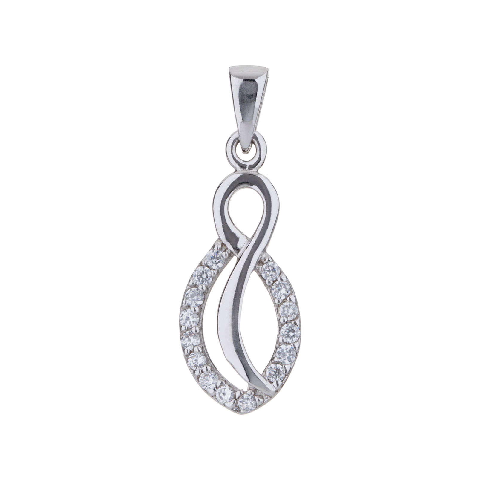 Orangic Shape Simulated Diamond Pendant (1 of 1)