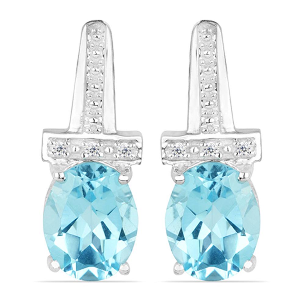 4.66ct Sky Blue Topaz 925 S.Silver Earrings (1 of 2)