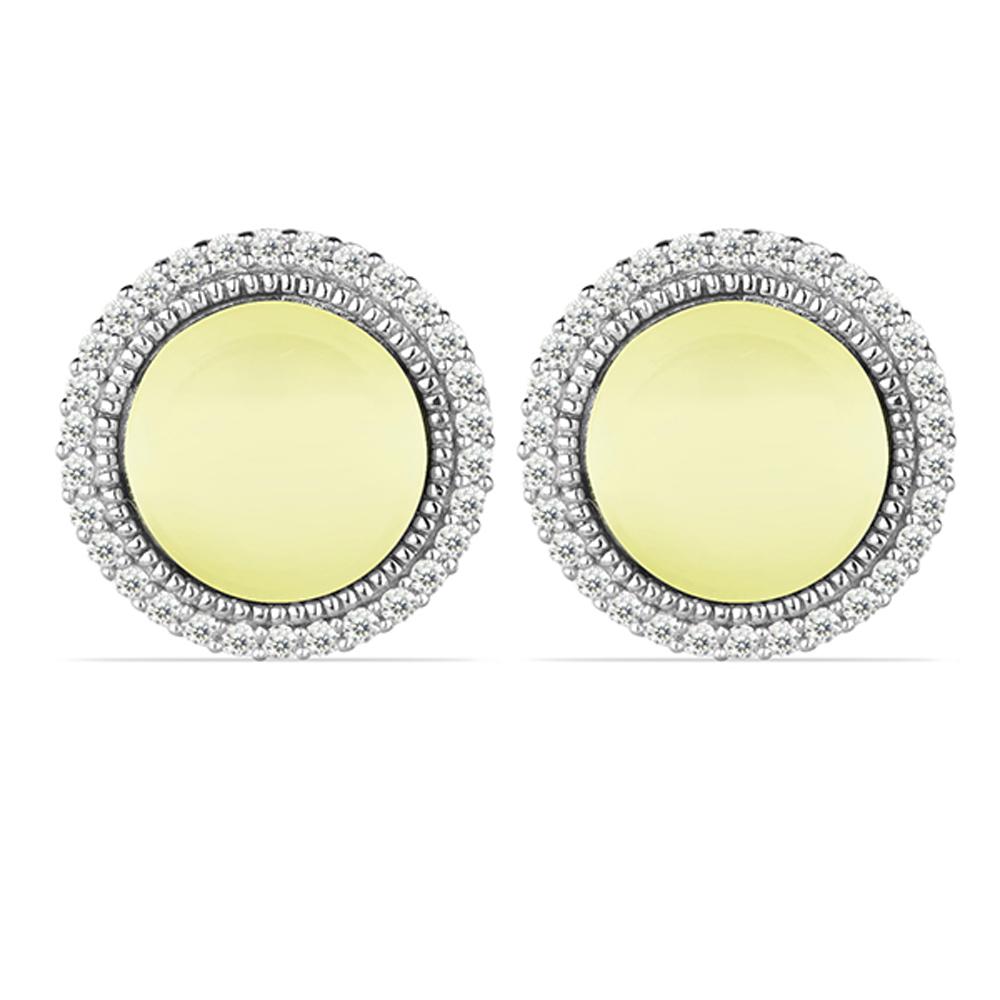 7.50ct Lemon Topaz 925 S.Silver Stud Earrings (1 of 2)
