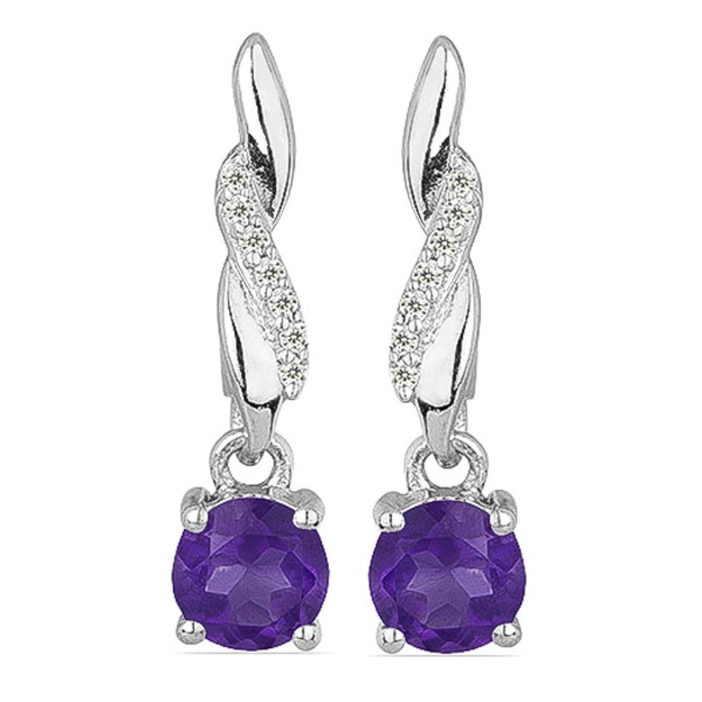 1.83ct African Amethyst 925 S.Silver Earrings (1 of 2)