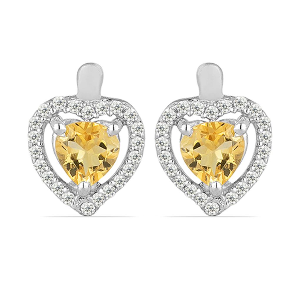 1.67ct Citrine Heart Earrings in 925 S.Silver (1 of 2)