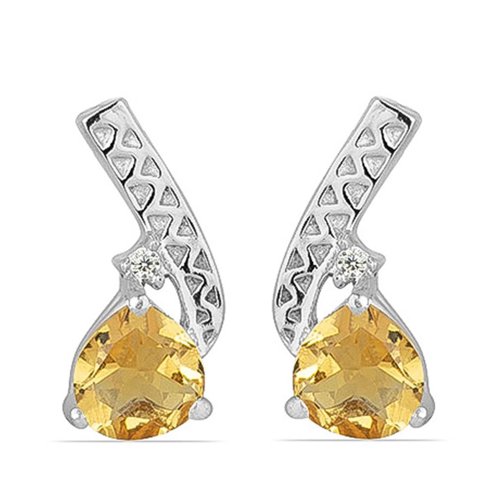 0.83ct Heart Citrine 925 S.Silver Earrings (1 of 2)