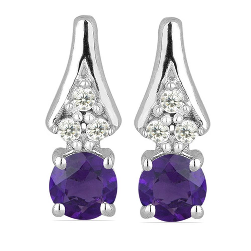 1.06ct African Amethyst S.Silver Classic Earrings (1 of 2)