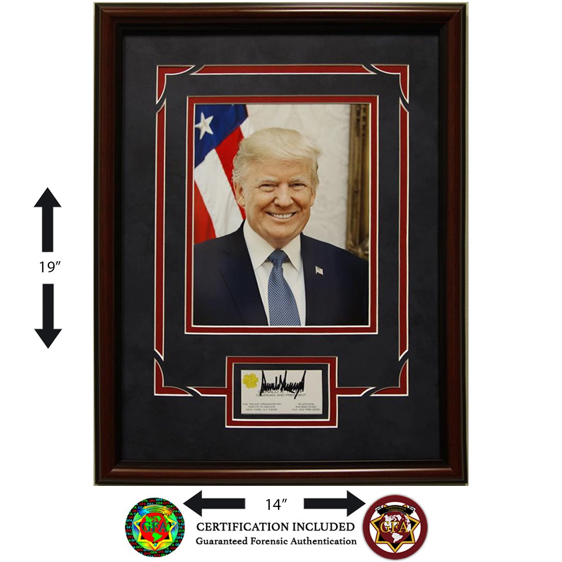 DONALD TRUMP SIGNED BUSINESS CARD: DONALD TRUMP SIGNED BUSINESS CARD