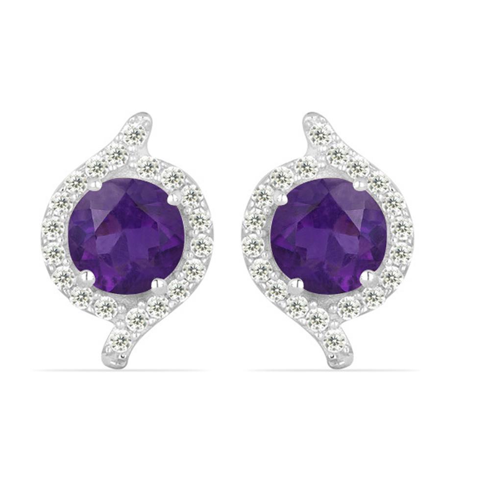 2.27ct Amethyst 925 Sterling Silver Earrings (1 of 2)