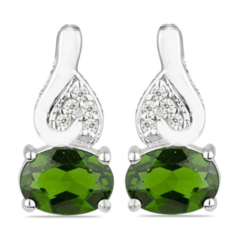 1.8ct Russian Chrome Diopside S.Silver Earrings (1 of 2)
