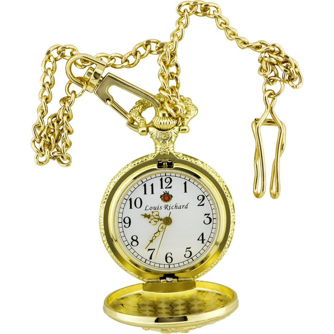 Louis Richard 42mm Case Engraved Pocket Watch (1 of 3)