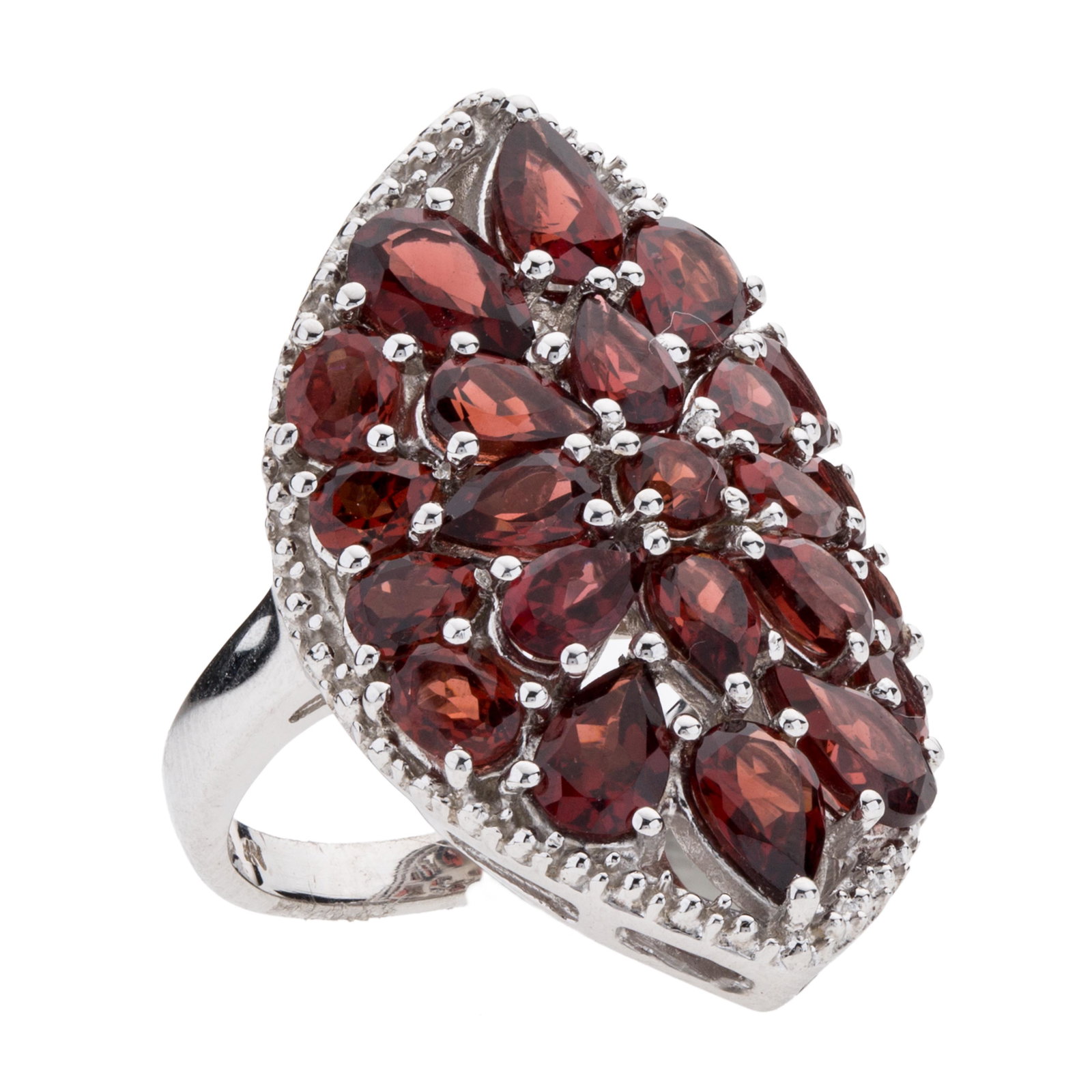 Sterling Silver 5.79ct Garnet Shield Ring-SZ 5 (1 of 3)