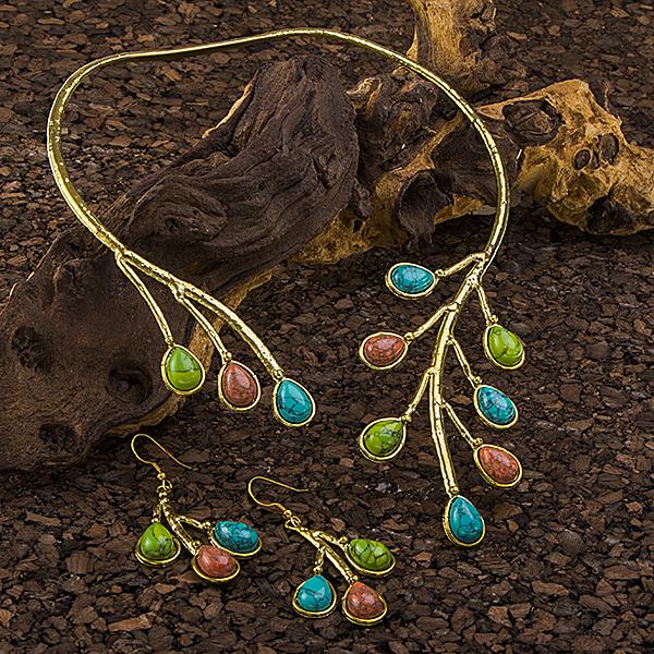 Tara Mesa Multi Stone Necklace & Earrings Set (1 of 1)