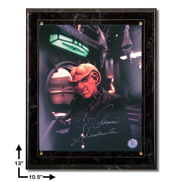 Armin Shimmerman Star Trek:Marbel Plaque Signed 8x10v GFA (1 of 1)