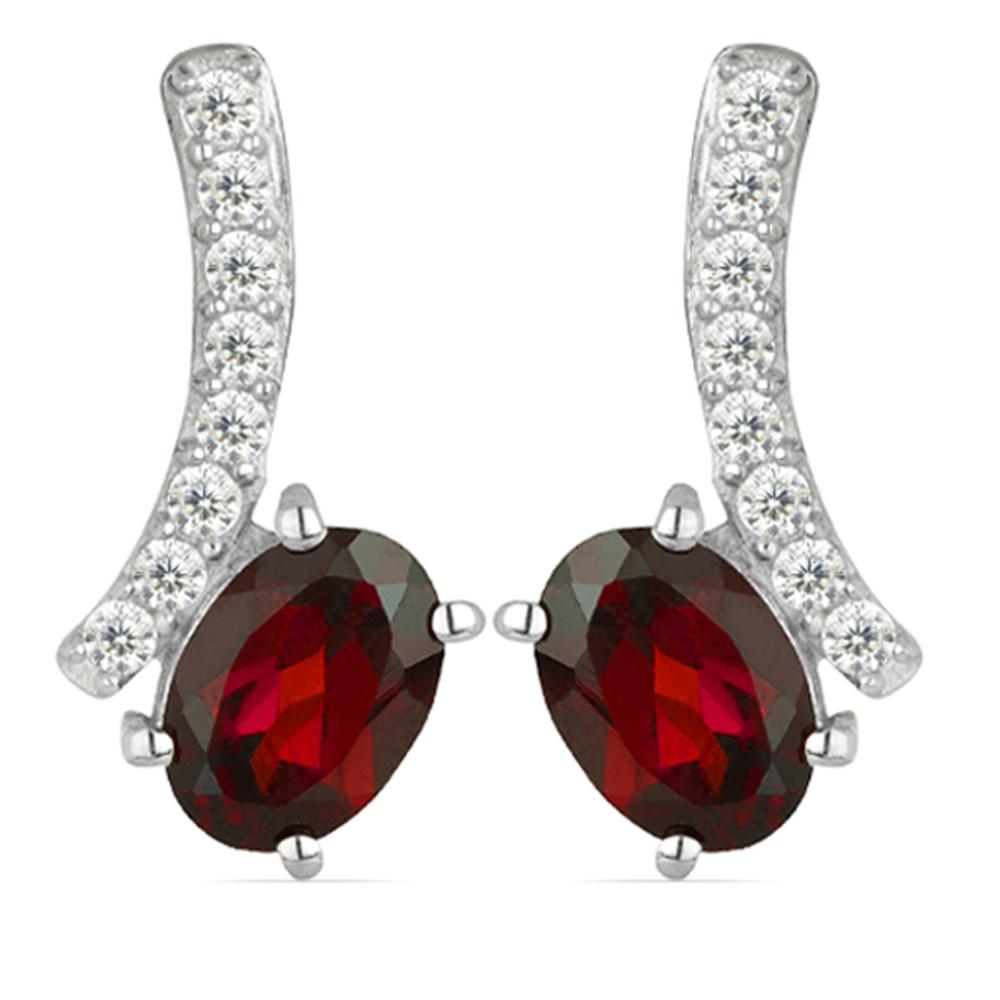2.26ct Contemporary Garnet 925 S.Silver Earrings (1 of 2)