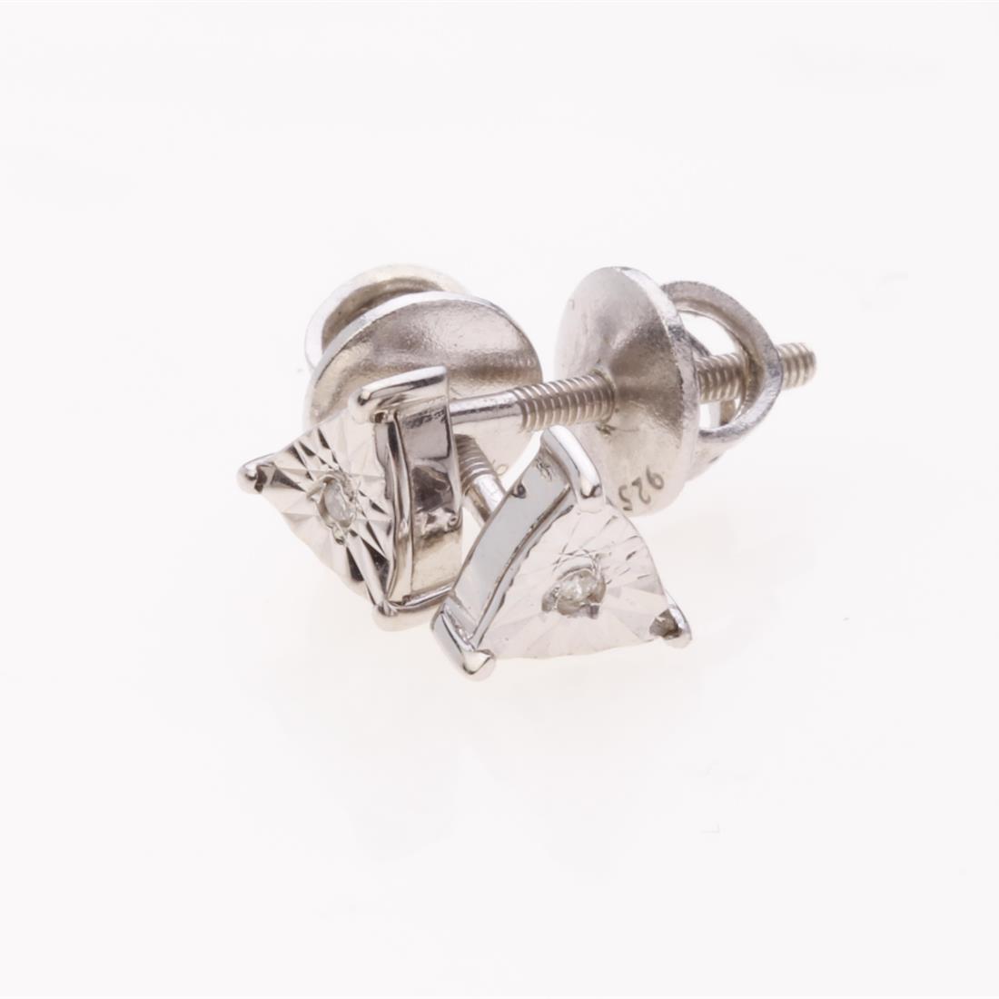 Triangle Illusion Setting Diamond Stud Earrings (1 of 1)