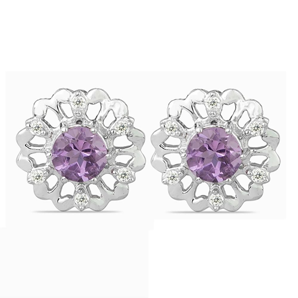 1.92ct Brazilian Amethyst 925 S.Silver Earrings (1 of 2)