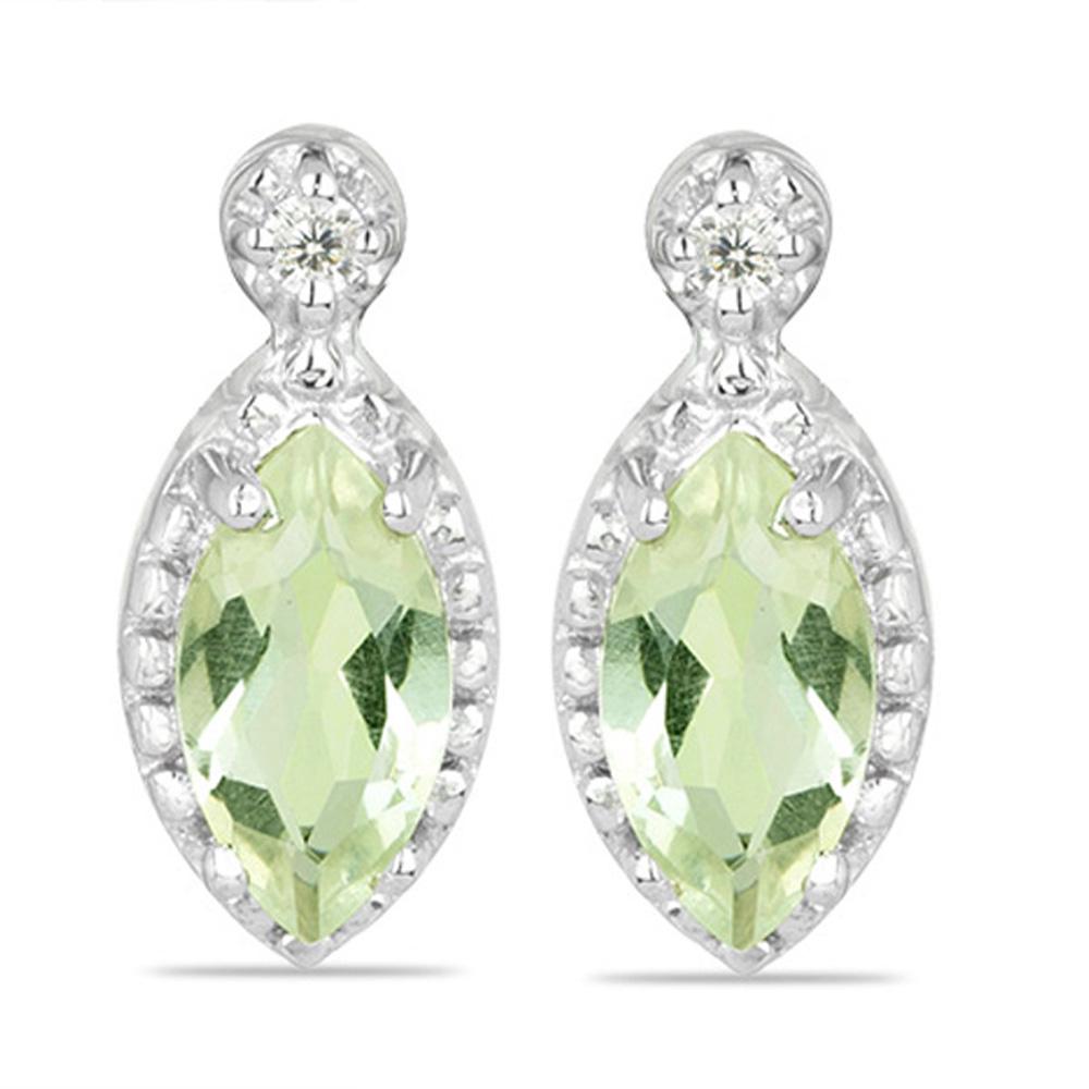 2.34ct Green Amethyst 925 S.Silver Earrings (1 of 2)