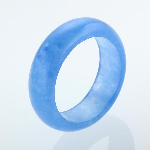Blue Jade Band Ring Sz 9 (1 of 1)