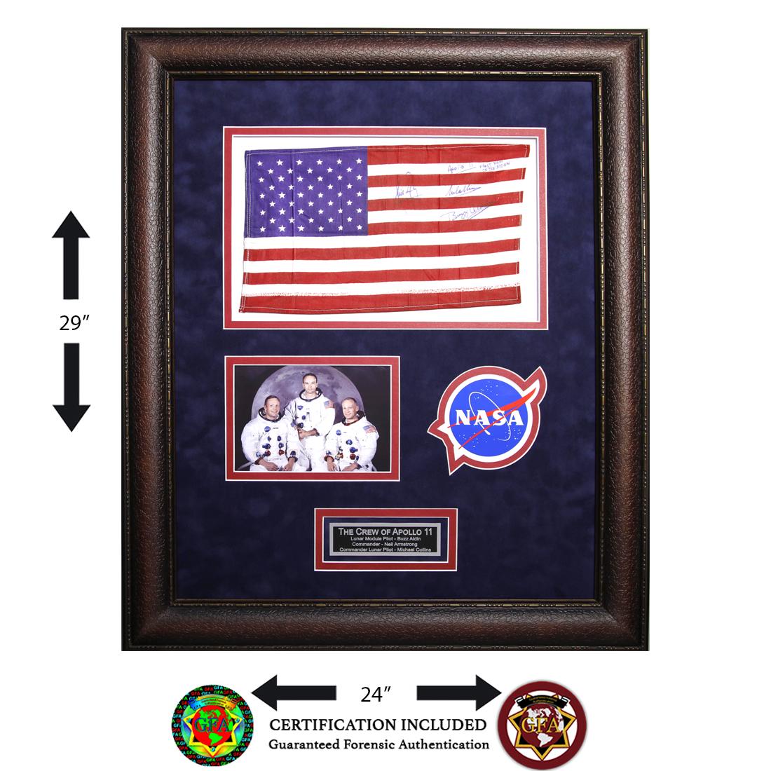 APOLLO 11 ASTRONAUTS SIGNED AMERICAN FLAG (1 of 4)