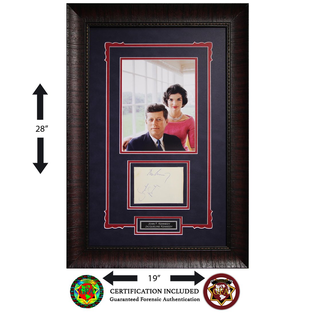 JOHN AND JACKIE KENNEDY SIGNED AUTOGRAPH PAGE (1 of 3)