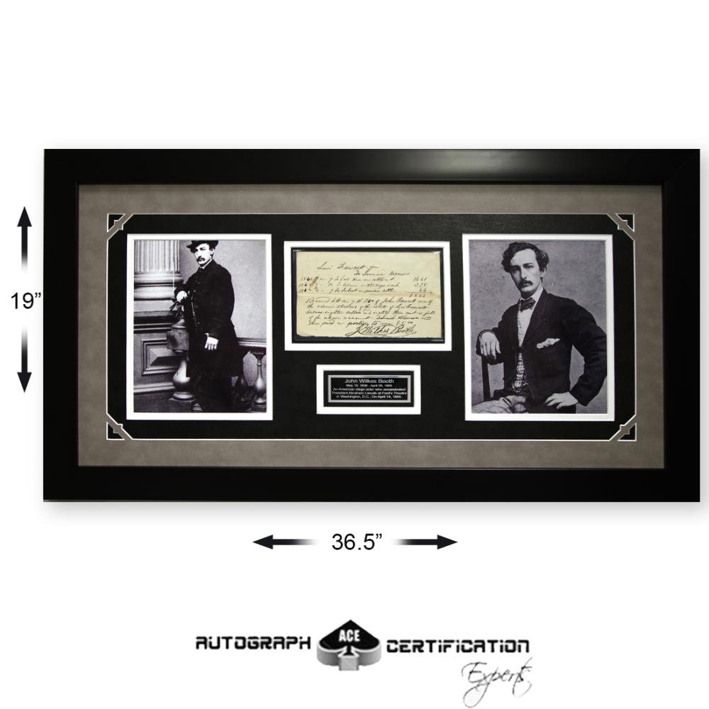 John Wilkes Booth Signed Handwritten Receipt (1 of 3)